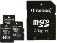 Intenso Intenso Premium 3er Pack (3 x 64 GB) microSDXC-Karte 64 GB Class 10 U