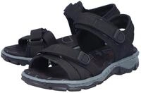 Trekkingsandale RIEKER, Damen, Gr. 38, schwarz, Nubuklederimitat, Textil, Schuhe