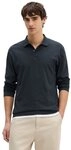 Marc O'Polo Langarm-Poloshirt aus Baumwoll-Leinen-Mix