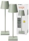 SIGOR LED Tischleuchte 2x Nuindie USB-C 380mm salbeigr&uuml;n, Dimmbar, LED fest