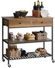 SoBuy K&uuml;chenwagen FKW112, Sideboard Beistelltisch mit 2 Schubladen...