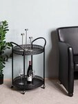 HAKU Servierwagen Dinett, Kaffeetisch, K&uuml;chenwagen, Serviertisch, Teewagen, Trolley,