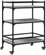 vidaXL K&uuml;chenwagen NA K&uuml;chenwagen Grau Sonoma 65x40x86,5 cm Spanplatte