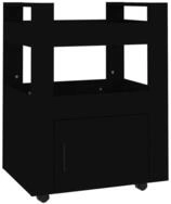 vidaXL K&uuml;chenwagen, Servierwagen Schwarz 60x45x80 cm Holzwerkstoff