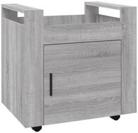 vidaXL B&uuml;rowagen, Rollwagen Grau Sonoma 60x45x60 cm Holzwerkstoff
