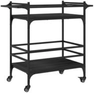 vidaXL K&uuml;chenwagen, Servierwagen Schwarz 82x40x78,5 cm Holzwerkstoff