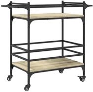 vidaXL K&uuml;chenwagen K&uuml;chenwagen Sonoma-Eiche 82x40x78,5 cm Holzwerkstoff