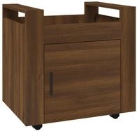 vidaXL B&uuml;rowagen, Rollwagen Braun Eichen-Optik 60x45x60 cm Holzwerkstoff
