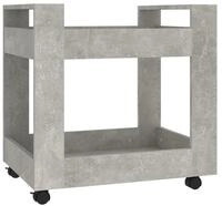 vidaXL B&uuml;rowagen, Rollwagen Betongrau 60x45x60 cm Holzwerkstoff