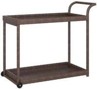 vidaXL K&uuml;chenwagen Barwagen Braun 100x45x83 cm Poly Rattan