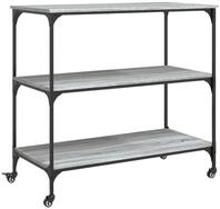 vidaXL K&uuml;chenwagen K&uuml;chenwagen Grau Sonoma 102x50x95 cm Holzwerkstoff