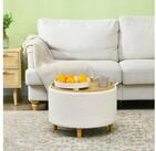 HOMCOM Sitzhocker Ottomane mit Stauraum, Klappdeckel (Hocker, 1 St.,...