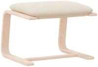 vidaXL Polsterhocker Fu&szlig;hocker Creme 51x41x40 cm Stoff (1 St)