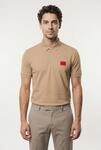 Poloshirt HUGO "Dereso", Herren, Gr. L, beige (medium beige269), Jersey,