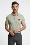 Poloshirt HUGO "Dereso", Herren, Gr. L, beige (light, pastel gr&uuml;n337), Jersey,