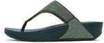 Dianette FITFLOP "LULU SHIMMERGLITZ TOE-POST SANDALS", Damen, Gr. 36, gr&uuml;n