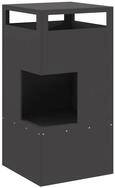 vidaXL Feuerstelle Feuerstelle Schwarz 50 x 50 x 100 cm Wetterfeststahl, (1-St)