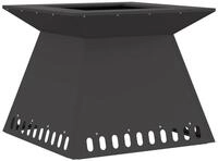vidaXL Feuerstelle Feuerstelle Schwarz 60 x 60 x 50 cm Wetterfeststahl, (1-St)