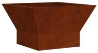 vidaXL Feuerstelle Feuerstelle Rostig 60 x 60 x 35 cm Wetterfeststahl, (1-St)