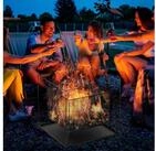Outsunny Holzkohlegrill Feuerschale modern rechteckig, Feuerkorb, Feuerstelle...