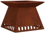 vidaXL Feuerstelle Feuerstelle Rostig 48 x 48 x 40 cm Wetterfeststahl, (1-St)