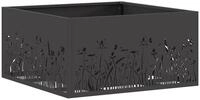 vidaXL Feuerstelle Feuerschale Schwarz 60 x 60 x 30 cm Wetterfeststahl, (1-St)