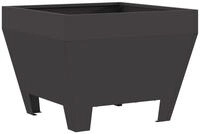 vidaXL Feuerstelle Feuerschale Schwarz 50 x 50 x 38 cm Wetterfeststahl, (1-St)