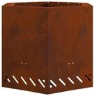 vidaXL Feuerstelle Rauchfreie Feuerstelle Rostig 58 x 58 x 51 cm...