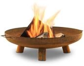 BBQ-Toro Feuerschale &Oslash; 80 cm, Rostoptik, Outdoor Dreibein Feuerstelle f&uuml;r