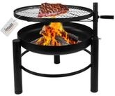 Lemodo Feuerschale mit Grillrost, Schwenkgrill h&ouml;henverstellbar &Oslash;60cm Stahl,