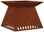 vidaXL Feuerstelle Feuerstelle Rostig 60 x 60 x 50 cm Wetterfeststahl, (1-St)