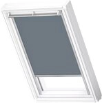 Verdunklungsrollo DKL 4581S, Farbe: blaugrau, VELUX, verdunkelnd, ohne Bohren, in