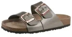 Tamaris Pantolette Sommerschuh, Schlappen mit gepolstertem Fu&szlig;bett silberfarben 43