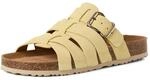 Pantolette TAMARIS, Damen, Gr. 36, gelb, Veloursleder, unifarben, Basic, Schuhe