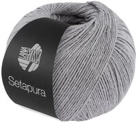 LANA GROSSA SETAPURA H&auml;kelwolle, 200 m (angenehm weiches, mattes Seidengarn), 50 g