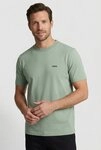 BOSS GREEN Rundhalsshirt Tee mit gummiertem Kontrast-Logo