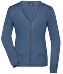 James & Nicholson Cardigan Klassische Damen Strickjacke Ladies' Cardigan JN667 mit