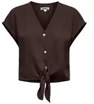 ONLY Kurzarmbluse ONLSIESTA SS KNOT LIN BL SHIRT PNT NOOS Viskosemischung, regular