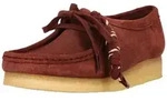 Clarks Wallabee. Deep Red Sde Schn&uuml;rschuh mit ikonischer Sohle rot 36 EU