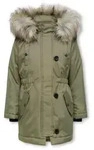 KIDS ONLY Winterjacke KOGIRIS FUR PARKA OTW mit elastischem Taillengummi gr&uuml;n 128 EU
