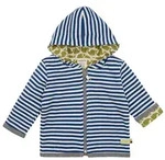 loud + proud Wendejacke mit Streifen Bio Baumwolle, GOTS blau 50/56