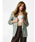 pieces Blusenblazer PCBOSELLA 3/4 PRINTED BLAZER NOOS mit 3/4 &Auml;rmel