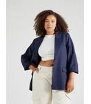 Vero Moda Curve Kurzblazer (1-tlg) Drapiert/gerafft blau M (46)