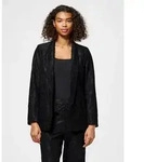 pieces Longblazer PCBOSULLA LACE BLAZER aus Spitze schwarz M (38)