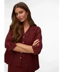 Vero Moda Kurzblazer VMJESMILO 3/4 LOOSE BLAZER WVN NOOS mit Leinen braun M (38)