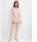 CALIDA Schlafanzug Night Lovers (2 tlg) Knopfleiste, Pure Cotton,