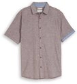 TOM TAILOR Kurzarmhemd Regular Fit Kurzarmhemd mit Leinenanteil