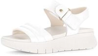 Riemchensandale GABOR, Damen, Gr. 41, wei&szlig;, Glattleder, Schuhe Riemchensandale,