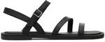 TOMS Kira Schwarz Leder-Riemchensandale Riemchensandale