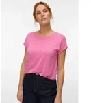 Vero Moda Kurzarmshirt VMAVA PLAIN SS TOP JRS NOOS Materialmix, regular fit